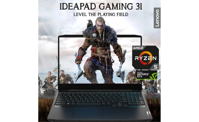 Lenovo IdeaPad Gaming 3 (2023) NEW 5Gen Ryzen 5 5600H 6-Cores w/ Nvidia GTX 1650 4GB DDR6 & 120Hz IPS Display - Shadow Black.