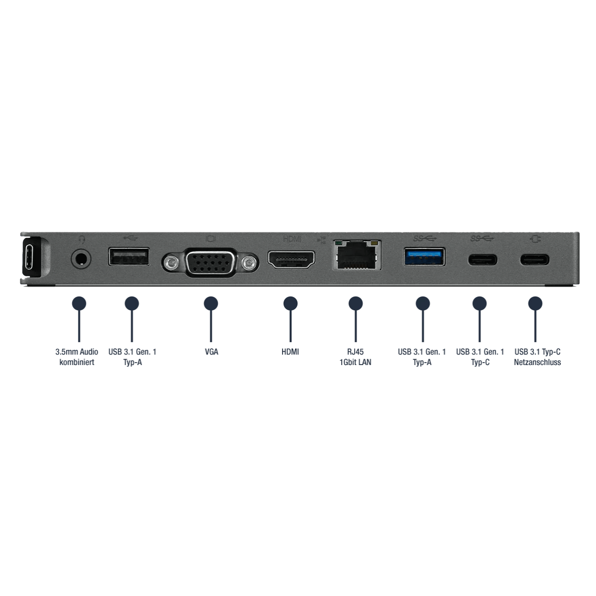 LENOVO CABLES Lenovo USB-C Universal Mini Dock with 65w AC Adapter 40AU0065UK