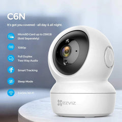 EZVIZ camera EZVIZ C6N Security Camera, 1080p WiFi Indoor Home Camera, Baby Monitor Surveillance Camera with Motion Detection, Smart Tracking, Two Way Audio, Night Vision, Remote Control, Works with Alexa