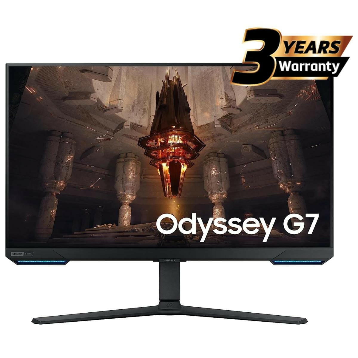 SAMSUNG Computer Monitors Samsung Odyssey G7 Smart Tizen (BG702) 28" RGB Flat Monitor IPS 4K UHD 144Hz 1ms(GTG), 10Bit, HDR10+, 90% DCI Coverage, HDMI 2.1, G-Sync Compatible w/ Ergonomic Stand & Speakers