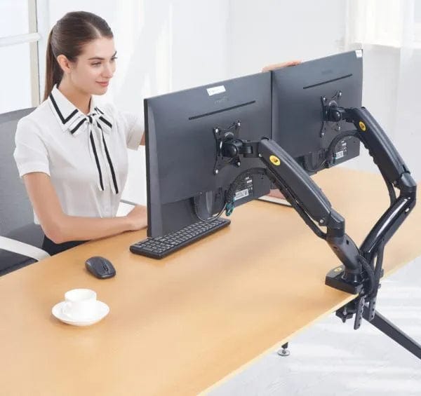 Best Buy For Online Shopping Desktop Computers NB North Bayou New Dual Gas Strut Desktop Monitor mount . Dual Arm