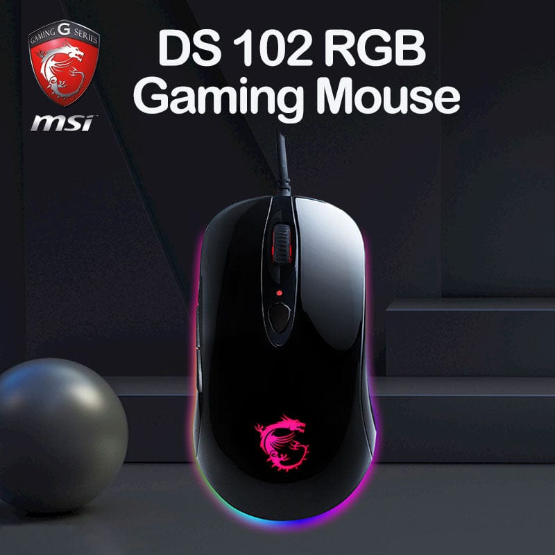 MSI GAMING MOUSE MSI DS102 RGB Gaming Mouse, Wired, 10000DPI