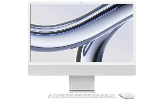 Apple iMac All-In-One Desktop (2021) Apple M1 8‑core CPU & 8‑Core GPU (256GB/8GB) w/ 24" 4.5K Retina Display - Silver