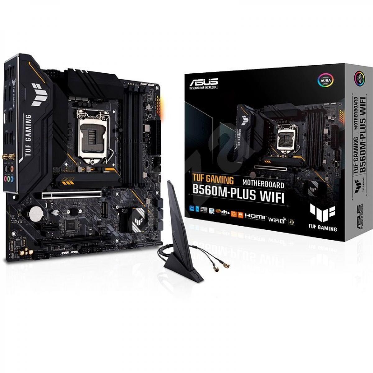 ASUS MOTHERBOARD ASUS TUF Gaming B560M-PLUS WiFi 6 LGA1200 (Intel11th/10th Gen) mATX Gaming Motherboard PCIe 4.0, 2X M.2 2.5Gb LAN