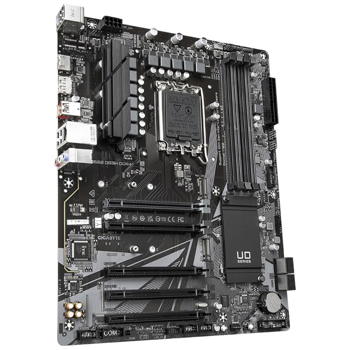 GIGABYTE MOTHERBOARD GIGABYTE B660 DS3H, Intel 12th 13th Series, LGA 1700/DDR4/PCIe 4.0/M.2/USB 3.2 Gen 2×2 TYPE-C - ATX MotherBoard