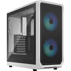 Fractal PC CASE Fractal Design Focus 2 (White) Mesh Mid-Tower Airflow RGB Direct Performance Gaming Case w/ (Front) Aspect 14 RGB 2 x 140 mm Fans