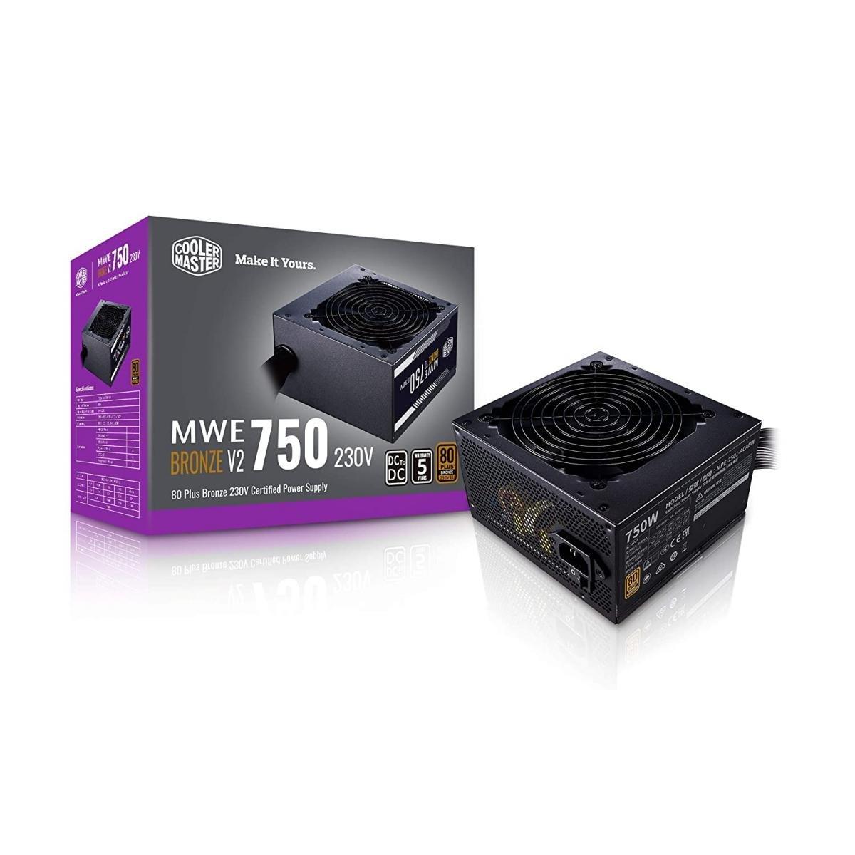 COOLER MASTER POWER SUPPLY Cooler Master MWE 750w Bronze V2 80 PLUS certification Power Supply